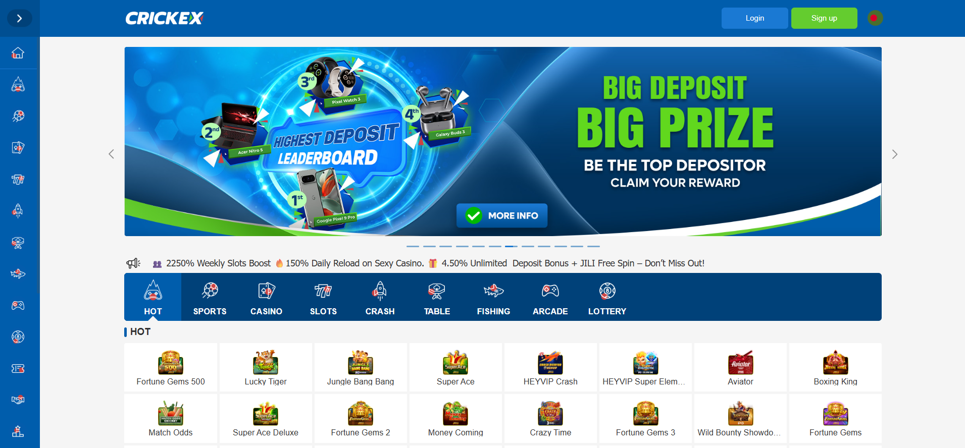 Crickex online casino in Bangladesh